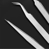 2 pcs Precision Tweezers, Stainless Steel Pointed Tweezers for Craft,