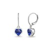 Valentines Day Earrings for Women 6mm Bezel Heart Simulated Gemstone