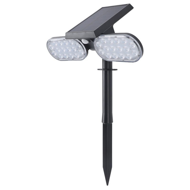 Solar Motion Sensor Wall Light 2 Heads IP65 Waterproof High
