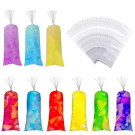 Ice Cream Bags Disposable Ice Pop Mold Bags Plastic Ice Candy Bags for Making Ice Pop Yogurt Candy Freeze Pops (120)