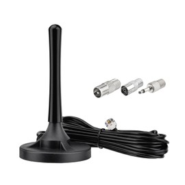 Eightwood FM Antenna for Stereo Receiver, Magnetic Base FM Radio Antenna with 9.8ft Extension Cable for Pioneer Onkyo Yamaha Marantz Bluetooth Home Theater Stereo Receiver HD Radio