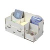 Muellery Wooden DIY Assemble Cosmetic Holder Desktop Organizer with 1