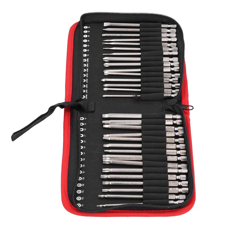 30Pcs Screwdriver Bit Magnetic Metal Slot Star Cross Tool Set