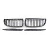 Double Bridge Radiator Grille Front Kidney Grill Grill Glossy Black