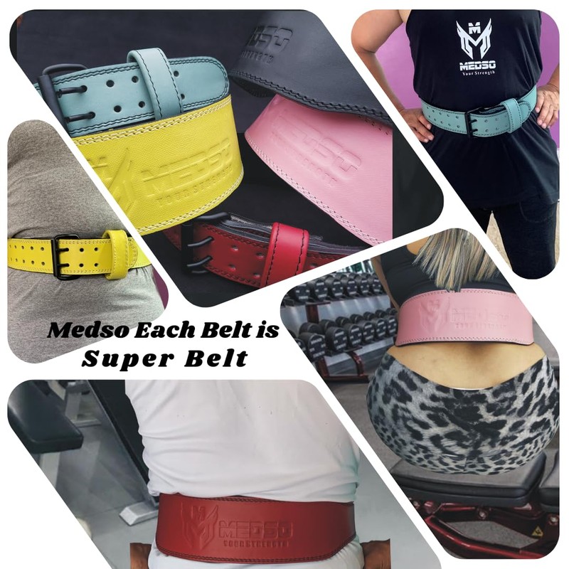 MEDSO Forever 7MM 100% Pro Leather Weight Lifting Belt Heavy