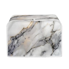 ZDCUSTOM White Marble Toaster Cover 4 Slice Bread Toaster Oven Cover Bread Maker Oven Protector Covers Kitchen Small Appliance Protector Covers