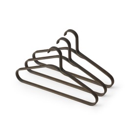 GUDEE CAKON Set of 3 Bamboo Hangers – Eco-Friendly, Strong & Durable Clothes Hangers (Brown)