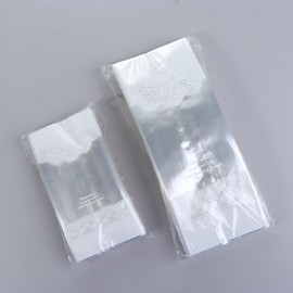 2 Set Self Stand Holder Cookie Biscuit Bag Wedding Gift Candy Cupcake Hand Made DIY Christmas Plastic Packaging Bags(50pcs Large and Small Size)