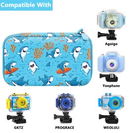 Leayjeen - Funda para cámara compatible con cámara de video digital impermeable para niños, color azul