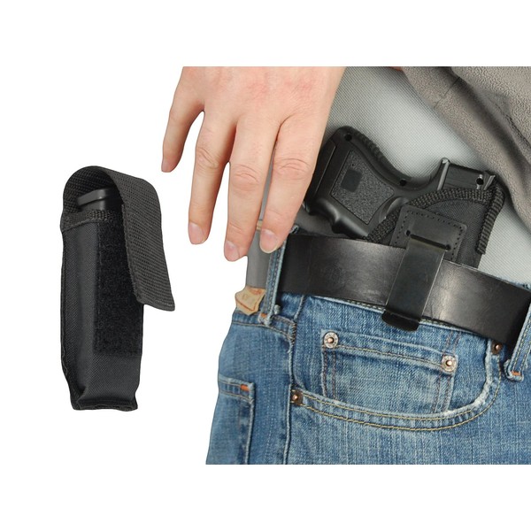 Barsony New Gun IWB Holster + Single Magazine Pouch Compatible with Glock 19 23 26 27 28 Left
