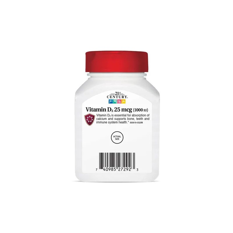 Vitamina D3 Premium 25 Mcg 1,000iu 300 Tabletas Eg D33