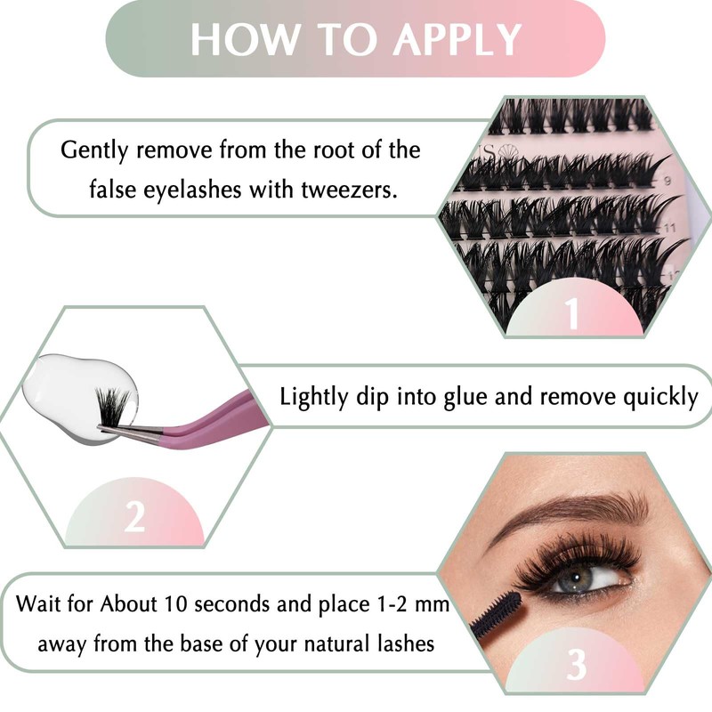 Lash Clusters Extension 280PCS Soft Individual Clusters Eyelash Extension 30