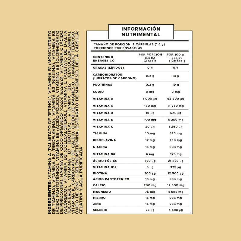 Cápsulas X90 Multi Vit Pure Form Sin Sabor