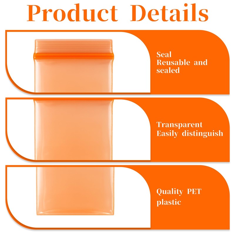 HJZHII 400Pcs Mini Plastic Baggies, 1.2x1'' Colored Resealable Storage Bags