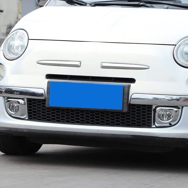YANER Front Bumper Fog Light Ring Bezels Fits Fiat 500