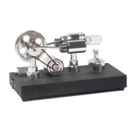 Sunnytech - Motor de aire caliente Stirling Generador de electricidad educativo colorido LED SC (SC011)