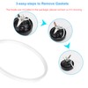 5 Pack Rubber Gaskets Replacement Seal White O-Ring for Nutri