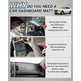 Cartist Dash Cover Fit for Genesis GV80 2021 2022 2023 2024 2025 Dashboard Cover Mat for GV80 Accessories Non-Slip Carpet Sunshield Glare UV Rays Protector