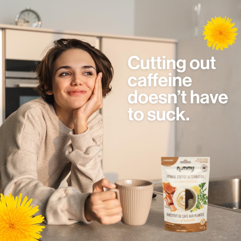 Nummy Creations 150 cup Original Instant Caffeine-Free Coffee Alternative with