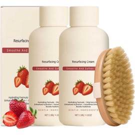 2Pcs Strawberry Skin Treatment,Strawberry Legs Resurfacing Cream For Women,Advanced Triple-Acid Complex,Helps Reduce Chicken Skin Bumps,Exfoliating Body Cream With Deep Hydration.
