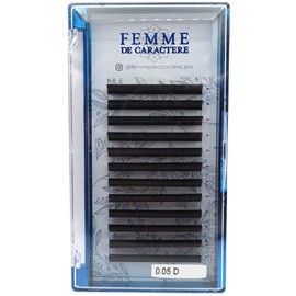 Easy Fan Eyelash Extensions Silk Lashes PBT False Eyelashes Individual Lashes Femme de Caractère (7mm (0.05-D))
