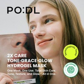 PO:DL All-In-One Hyaluronic Hydrogel Mask(4ea) | Collagen Mask Overnight | Deep Hydrating & Radiant Glow Boosting | Even Skin Texture & Complexion | Regenerating & Firming | Face Masks Skincare Korean
