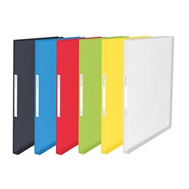 Esselte Folder Sleeves, A4, Clear Pockets, Flexible Cover, Assorted Colours, Range Vivida 100 fundas multicoloured
