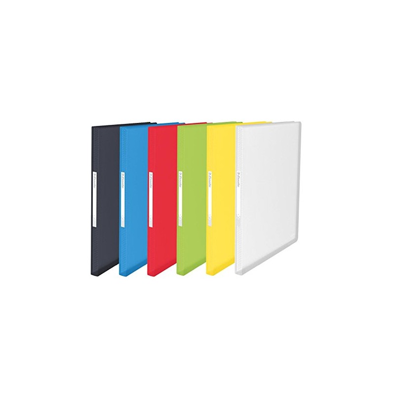 Esselte Folder Sleeves, A4, Clear Pockets, Flexible Cover, Assorted Colours,