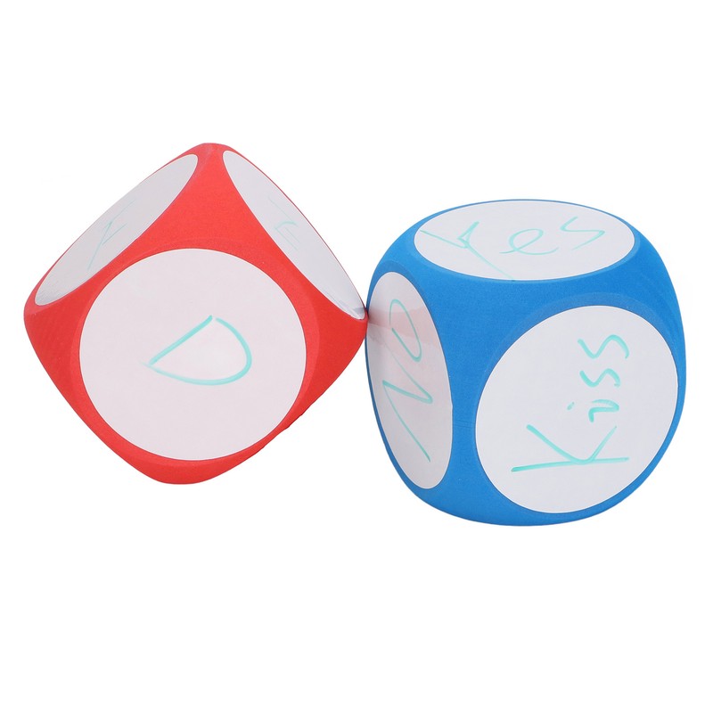 2pcs Dry Erase Dice Set Write On Wipe Off Dry