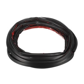 HARFINGTON Rubber Weather Stripping Door Seal Strip, 20 Feet D-Shaped Draught Excluder for Door Window Frame, Self Adhesive Waterproof Weather Sealing Strip for 0.24" to 0.30" Gap, Black