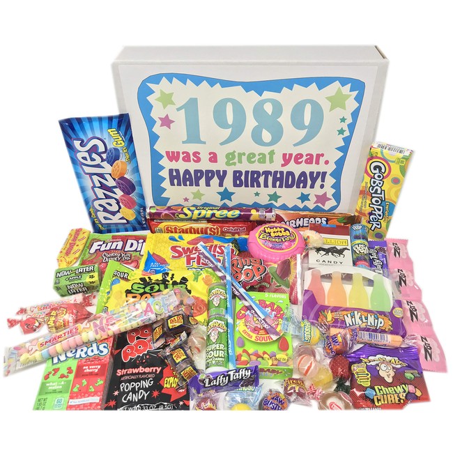 Woodstock Candy 1989 BIRTHDAY GIFTS 31st Birthday Gift Ideas Retro Nostalgic Candy Assortment from Childhood 31st Birthday Gifts for Men and Women 1989 Candy Box