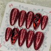 Passionate Red Handmade Nail Tips - Square S / 정열의