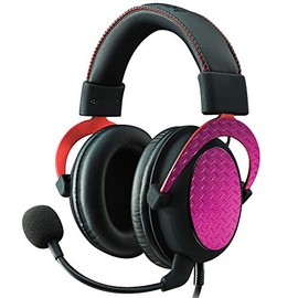 MightySkins Skin Compatible with Kingston HyperX Cloud II Gaming Headset - Pink Diamond Plate | Protective, Durable, and Unique Vinyl Decal wrap Cover | Easy to Apply, Remove | Made in The USA
