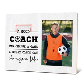 BXVRT Coach Appreciation Photo Frame, Thank You Gifts For Soccer Coach, A Great Coach Can Change A Life Picture Frame Gifts For Birthday Christmas, Graduation Retirement Gifts For Football Coach -78