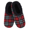 Snoozies Mens Red Flannel Plaid Size Large