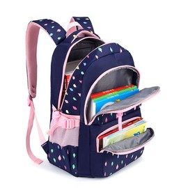 Girls’ Backpack, School Backpack, Large School Bag for Girls, Waterproof Children's Backpack for Girls, Class: 3 - 6 (8 9 10 11 12 Years), b