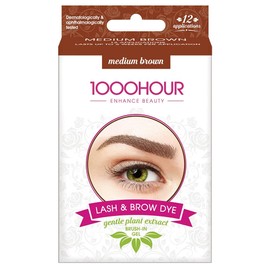 1000 HOUR Plant Based Lash and Brow Dye Kit - Med Brown