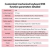 Lingbao K98 Mechanical Keyboard, Rechargeable Wireless Keyboard with RGB Side