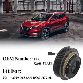 A/C Compressor Clutch Assembly Kit Plate Pulley Bearing Coil 926003TA1D Replacement for 2014-2020 Nissan Rogue 2.5L, AC Air Conditioning Compressor Clutch Coil Auto Repair Kit
