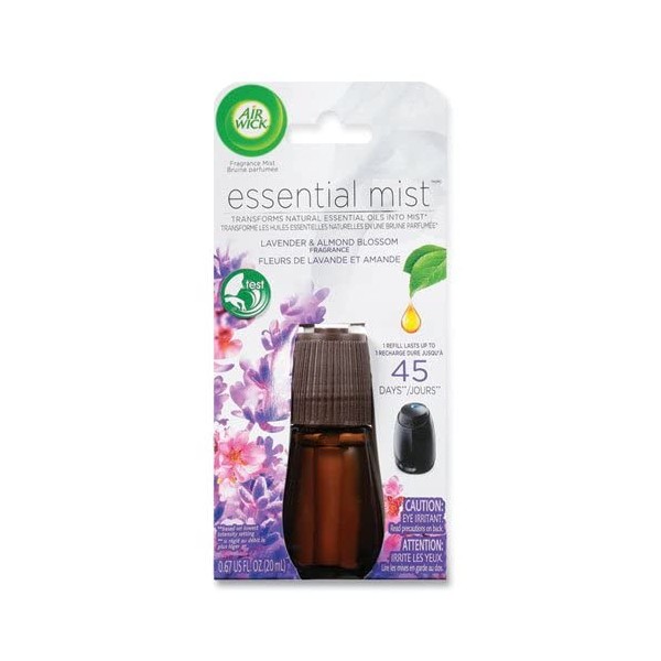 Air Wick Essential Mist, Fragrant Mist Diffuser, Lavender & Almond Blossom 0.67 oz (Pack of 6)