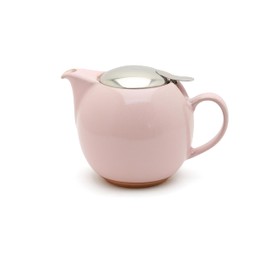 Zero Japan Bee House Round Teapot - Ceramic Teapot with Removable Lid & Stainless Steel Infuser for Loose Tea - Tea Pot for Two - Sakura Pink (24 oz)