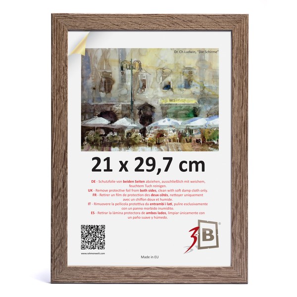 3-B HIT Picture Frame Dark Brown (Walnut with Optical Wood