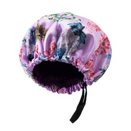 1 Pcs Satin Sleep Cap,Adjustable Sleep Satin Bonnet,Fashion Colorful Bonnet,Silk Bonnet Silk Hair Wrap for Sleeping Hair Care Cap