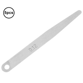 5pcs Feeler Gauge 0.11mm/0.12mm Thickness Feeler Gauge Metric Filler Thickness Gage Measurement Tool(0.12)