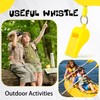 Honoson 100 Pcs Whistle for Adults with Lanyard Plastic Safety