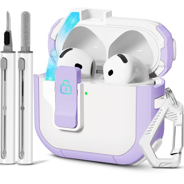 with Safety Lock for AirPods 4th Generation Case 2024, Unique
