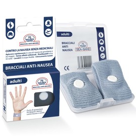 P6 Nausea Control, Bracciali Anti-Nausea per Adulti, Dispositivo medico CE di classe I, Riutilizzabili e Lavabili, Indicati per contrastare qualsiasi tipo di nausea - Confezione da 2 Bracciali