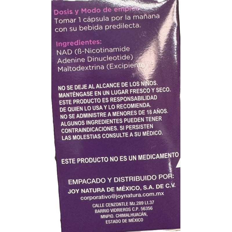 NAD Joy Natura 30 Capsulas.