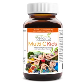 Cellavita Multi C kids for children, vitamin C for children, 180 tablets/lozenges, delicious and quality (180 lozenges)