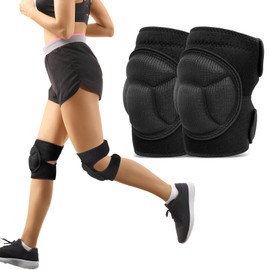 Knee Pads Volleyball, 1 Pair Knee Pads Working, Knee Pads for Women Men, Knee Pads Dancing, 20 mm Thick Sponge, Anti-Collision Knee Cushion for Cleaning Floor Work Sports Yoga Running (L)